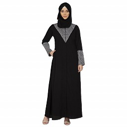 Classic Front open abaya - Black Classic Front open abaya - Black